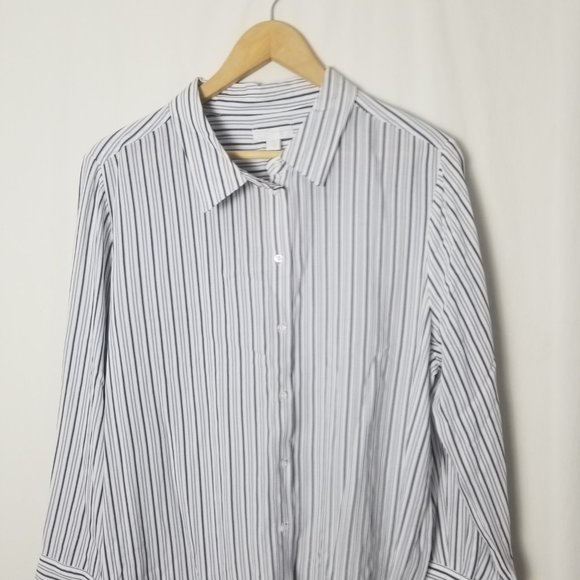 NWT 14th & Union striped button down top women's size Medium (148) - Picture 3 of 8